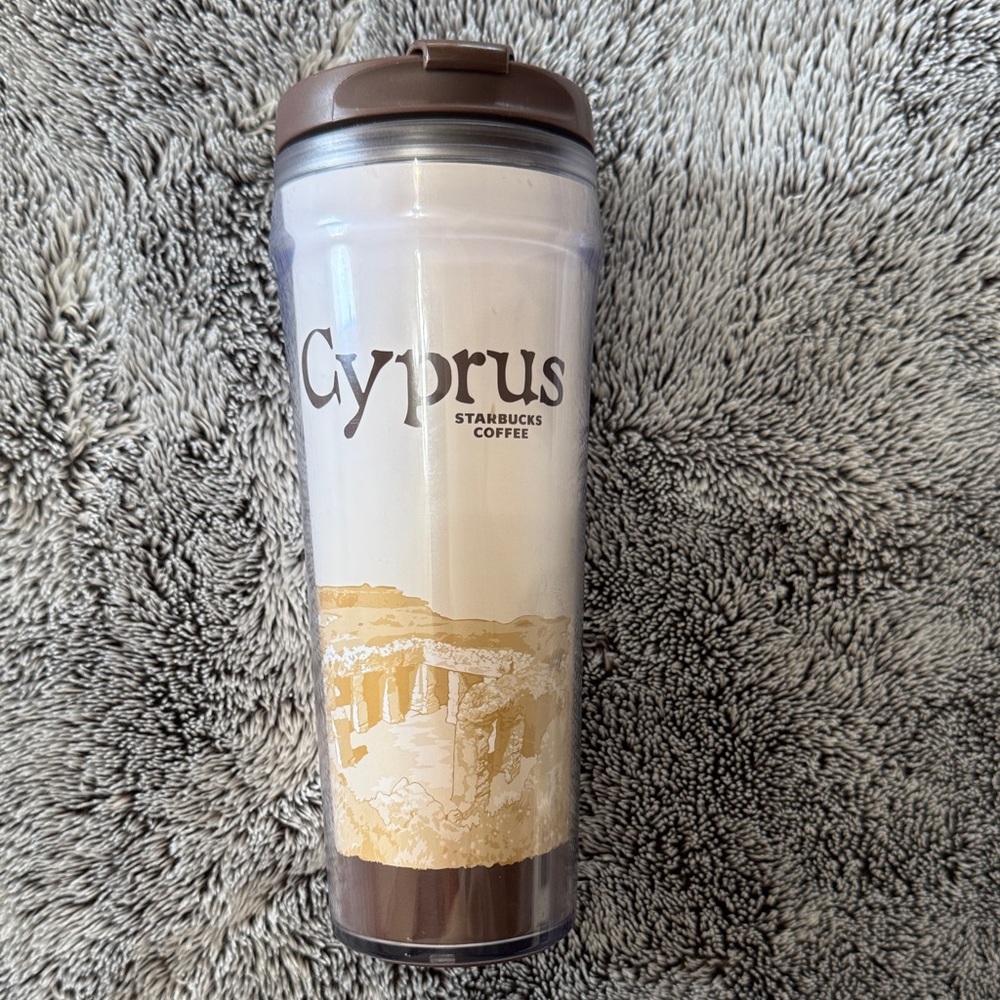Starbucks Cyprus Global Icon Series Travel Tumbler 12oz Flip‎ Top Lid Collectors